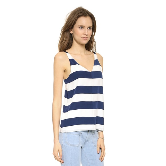 TIBI - Striped Silk Refined Tank - Picture 2 of 5